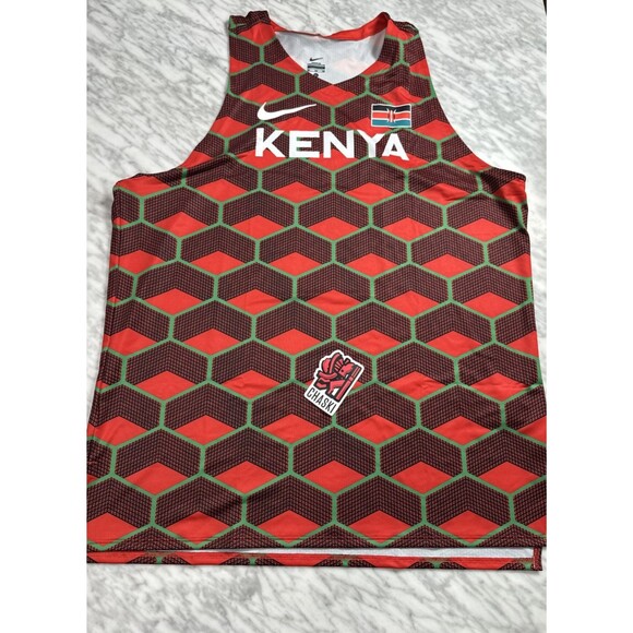 Nike DRI FIT ADV Team Kenya Aeroswift Mens XL Running Singlet CK3470 602 NEW - Picture 1 of 7
